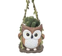 Vasi Per Piante,Decorazione Casa Con Gufo Dondolo In Resina | Piccole Fioriere Con Decorazione Gufo Da Giardino,Per Interno Giardino Cortile Patio Portico Soggiorno Cucina Ufficio Donne Mamma Complean