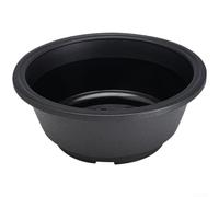 Vasi per piante grasse in plastica con fori di drenaggio, impilabili, colore nero opaco, per addestramento di bonsai, piccoli, medi e grandi, contenitori per fiori per interni ed esterni (A)