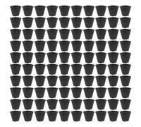 Vasi per piante in plastica nera, confezione da 100 pezzi, con pareti ispessite e fondo perforato per un controllo ottimale dell'umidità (5 x 5 cm)