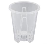 Vasi per piante in plastica trasparente, vasi da fiori in plastica trasparente per orchidee con foro, piccoli vasi per piante grasse, piante d'appartamento e balcone (12 cm)