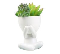 Vasi per Piante Succulente in Ceramica, Piccoli Vasi da Fiori Creativi a Forma Umana, Vasi Piccoli Vasi da Fiori Vasi per Piante, Simpatici Vasi in Ceramica Bianca, Piccole Fioriere Succulente per(#4)