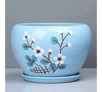 vasi per piante， Vasi da fiori in ceramica con stampa creativa, motivo marmo multicolore, vasi for piante, seminatrice for interni, vasi da fiori in ceramica, stile nordico dritto con(Extra Large)
