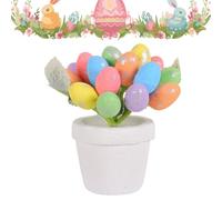 Vasi per uova di Pasqua - Vasi decorativi in plastica a pois per uova di Pasqua da usare all'interno e all'esterno per aggiungere un tocco di festa(Argento macchiato)