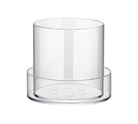 Vasi per vivaio in acrilico riutilizzabili con piattino | Vaso trasparente per giardino, serra, travaso, piante, propagazione, crescita, interno ed esterno