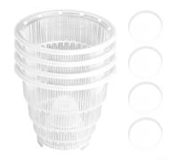 Vasi Plastica per trasparente per Radici Aeree 4 Vasi Plastica(10cm) | Design per trasparente completo, visibilità totale radici, marciume, set da 4 con accessori