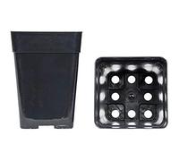 Vasi quadrati colore nero 10x10x14 cm (n.10 pezzi), ditta Arca