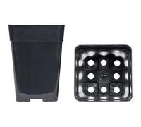 Vasi quadrati colore nero 10x10x14 cm (n.480 pezzi), ditta Arca