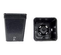 Vasi quadrati colore nero 5x5x6 cm (n.10 pezzi), ditta Bamaplast