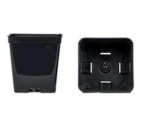 Vasi quadrati colore nero 7x7x8 cm (n.1450 pezzi), ditta Arca