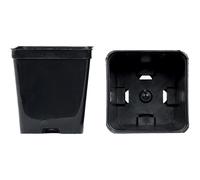 Vasi quadrati colore nero 8x8x9 cm (n.950 pezzi), ditta Arca