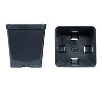 Vasi quadrati colore nero 9x9x10 cm (n.720 pezzi), ditta Arca