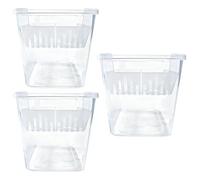 Vasi Trasparenti Per Vivaio - Vaso Per Propagazione Trasparente Da 3 Pezzi, Set Di Fioriere Idroponiche, Vaso Per Piante Quadrato In , Per Giardino Esterno, Balcone, Finestra, Cucina, Camera D