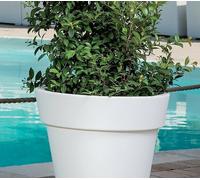 VASI VASO RESINA TONDO CAMPANA BORDATA MODERNA Ø 80 x h 70 cm 184 Lt GIARDINO