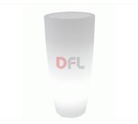 VASI VASO TONDO STILO LAMP CON LUCE INTERNA CM. Ø CM 33xH.70 LT.12 GHIAC/LUCE BI