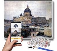 Vasily Surikov - Kit per pittura fai da te per adulti, motivo: Cattedrale di San Pietro a Roma, kit per pittura con i numeri, per bambini e adulti