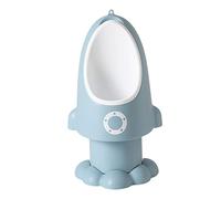 Vasino a forma di razzo per bambini, orinatoio per WC e pipì per allenamento per bambini, colore: grigio blu