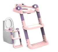 Vasino Bambino Toilette Sicuro - Gradino Educativo, Sedile Sostenuto | Seduta Imbottita Pieghevole Regolabile, Raccordo Multifunzione Allenamento Autonomia Bagno per Bimbi Piccoli