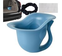 Vasino da bagno a forma di pesce, portatile, da viaggio, con base antiscivolo, comodo e facile da pulire, soluzione senza pannolini, per bambini e ragazze, per casa, camper, bagno all'aperto