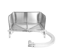 Vasino for cani da interno con parete paraspruzzi, toilette for animali in acciaio inossidabile, lettiera for cani for bagno, balcone(78X50cm/30.7X19.6in)