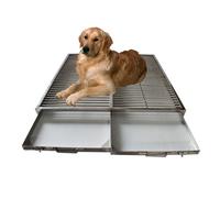 Vasino for cani da interno, supporto for assorbenti for animali domestici, toilette for animali in acciaio inossidabile, toilette portatile for cani di piccola taglia(105cm/41.3in)