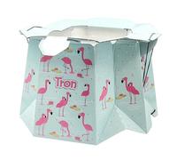Vasino monouso per bambini, carico max. 30 kg, facile da usare, assorbe i liquidi ed elimina gli odori, design: fenicotteri