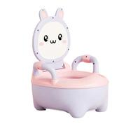 Vasino per addestrare il WC, sedile schienale con protezione urina, base antiscivolo, design con supporto per maniglia per ragazzi e ragazze dai 6 ai 60 mesi, uso domestico del bagno, multicolore