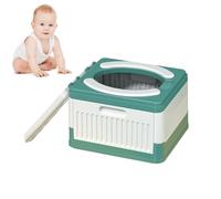 Vasino per auto per bambini, vasino portatile per bambini,Vasino da viaggio leggero e sicuro a prova di schizzi | Forniture da viaggio multifunzionali pieghevoli per vasino quadrato per Neamou