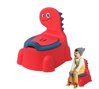 Vasino per bambini, vasino per bambini, vasino separato per addestrare i dinosauri con schienale in gomma antiscivolo, vasino per bambini e ragazze (rosso)