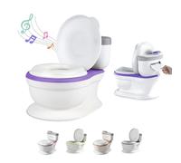 Vasino Per Bambini Wc Con Suono Per L'apprendimento Del Vasino - Wc Per Bambini E Neonati - Confortevole, Antiscivolo Con Suono Di Sciacquone E Musica - Con Vaso Rimovibile - Riduttore Wc Bambini