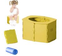 Vasino pieghevole per bambini,Vasino da viaggio pieghevole, Toilette per Bambini Portatile,Vasino Portatile da Viaggio,Sedile vasino portatile (giallo)