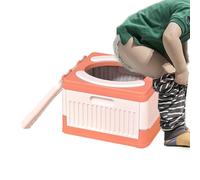 Vasino portatile per bambini, vasino per auto per bambini, Vasino da viaggio leggero e sicuro a prova di schizzi, Forniture da viaggio multifunzionali pieghevoli per vasino quadrato per Neamou
