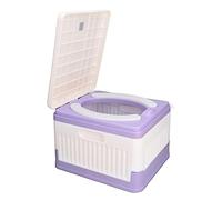 Vasino Portatile per Bambini, WC Pieghevole Compatto, Leggero, Addensato, Ecologico, con Sacchi della Spazzatura per Emergenze all'aperto (PURPLE)