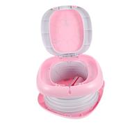 Vasino Portatile Pieghevole per Bambini, Rosa, da Viaggio e Campeggio | Pp Plastico, Design Ermetico e Multifunzione, per Uscite Lunghe, Uso All'aperto, 50kg