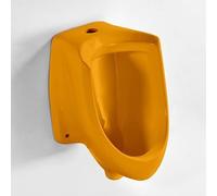 Vasino Portatile, WC Portatile Orinatoi per Uomo a Parete, Orinatoio Maschile in Ceramica a Prova di Perdite con Tubo di Scarico, Ideale per Casa, Scuola(Orange)