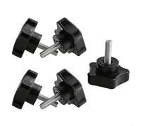 Vasiumic 5 bulloni ergonomici a testa in gomma con manico a stella, elementi di fissaggio M8 in acciaio al carbonio per progetti fai da te, infissi per la lavorazione del legno, automobilistico