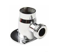 Vasiumic Adattatore a gomito per doccia a vista in ottone cromato per valvola miscelatore termostatica, raccordo a flangia a parete a 90°, attacco G1/2" maschio x G1/2" maschio, converte In-Wal