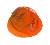 Vasiumic Collare per saldatura avvolgente in pelle per circonferenza della testa, casco scintille scorie ustioni, nero, rosso, arancione, 46 x 43,5 cm (arancione)