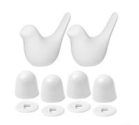 Vasiumic Confezione da 2 copribulloni per WC in porcellana con 4 coperchi a vite, bulloni decorativi per nascondere la base del bagno, installare infissi in ceramica in oro, bianco, nero, argento