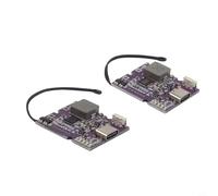 Vasiumic Confezione da 2 moduli bancari da 22,5 W con display digitale, scheda di ricarica PD3.0 QC4+ batteria 3,7 V 21700, progetti fai da te, viola (display digitale C)