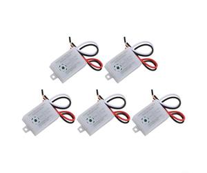 Vasiumic Confezione da 5 interruttori con sensore vocale sonoro 220 V AC, controllo automatico della luce per corridoio, vano scale bagno, ritardo 45s, interruttore interno ad alta sensibilità