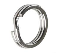 Vasiumic Connettore per pesca ad anello in acciaio inossidabile con doppio scatto per ami da esca, resistente attrezzatura terminale per carpe e esche dure, confezione da 50 (4,5 mm)