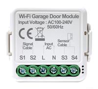Vasiumic Interruttore porta garage bianco App Life Controllo vocale compatibile Avere Real- Google Home Hub Avvisi Storia Nessun ottone richiesto Materiale Wifi 9x9x4cm