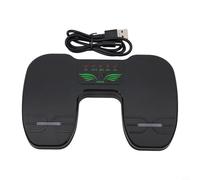 Vasiumic Pedale wireless per pagina, con telecomando a pedale, silenzioso, USB, con luci fredde, lettura del cellulare, giochi e multimedia, nero antiscivolo