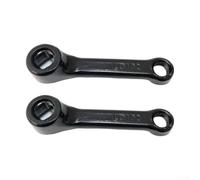 Vasiumic Pedivella per bicicletta, 102 mm, per allenatori di ciclismo indoor, coppia di pedivelle in ferro con movimento centrale conico quadrato, filettatura pedale 9/16", nero