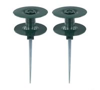 Vasiumic Rullo guida per tubo da giardino con picchetto in zinco resistente, ABS e supporto per tubo per evitare trascinamenti e danni ai fiori (2 pezzi)