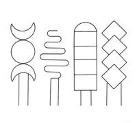 Vasiumic Set di 4 telai per piante rampicanti geometriche a forma di luna, supporti per traliccio in ferro, per interni ed esterni in vaso, finitura antiruggine e satinata, altezza da 15 a 40,6 cm