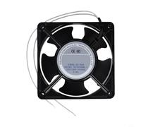 Vasiumic Ventola assiale per camino, con lame in metallo ad alta temperatura, funzionamento silenzioso, ventola termica 120 x 120 x 38 mm per cassette, inserti per stufe a legna, estrattori, nero