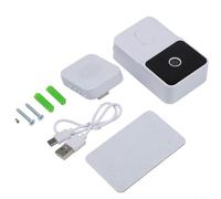 Vasiumic Videocitofono wireless con angolo di visione HD a 60°, citofono bidirezionale, microfono con cancellazione del rumore, installazione, ricaricabile da 800 mAh, 2,4 G