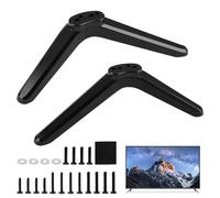 Vaskula 1 Coppia Piedini TV Universali 21 * 10cm Nere Supporto TV da Tavolo con Viti Facile da Installare per la Maggior Parte Degli Schermi Gambe di Montaggio per Supporto Piedistallo TV Universale