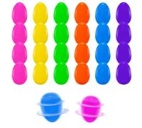 Vaskula 24 Pezzi Trottola Uova di Pasqua Decoration 4,3 x 3 cm Uova in Plastica Rotante e Interattivo Regalo Paques Bambino per Caccia alle Uova Paques